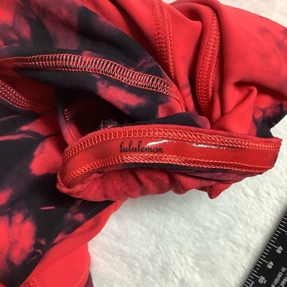 Lululemon Wunder Train High-Rise Tight 25" *WashTie Dye Carnation Red Size 4 - Picture 8 of 12